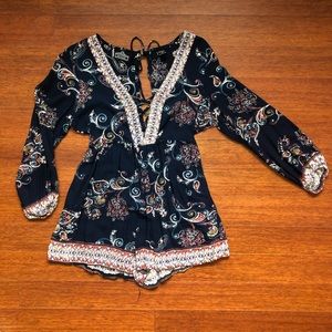 Long sleeve hipster romper